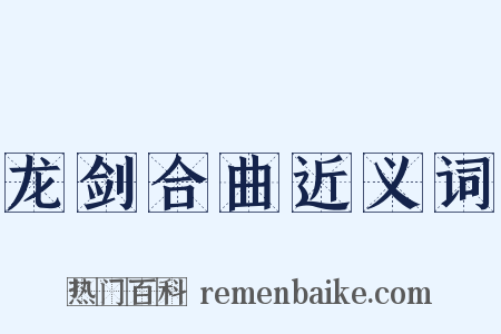 龙剑合曲近义词是什么意思的图片